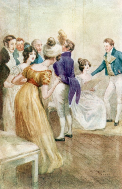 Illustratie voor Northanger Abbey door Jane Austen door Arthur Wallis Mills
