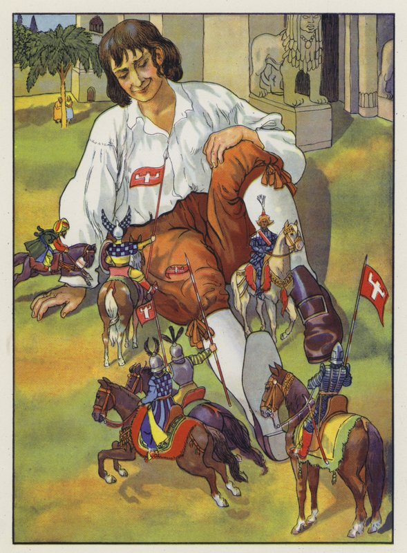 Illustratie voor Gullivers Reizen door Jonathan Swift door Artus Scheiner