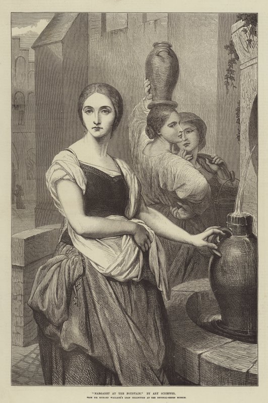 Margaret bij de Fontein door Ary Scheffer