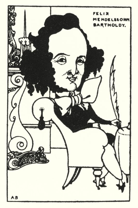 Felix Mendelssohn Bartholdy door Aubrey Beardsley