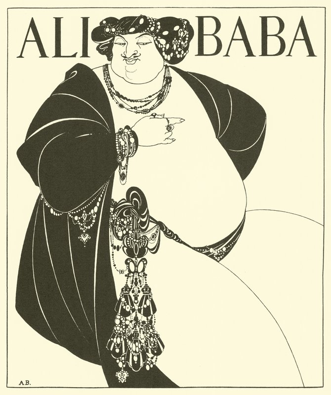 Ali Baba door Aubrey (after) Beardsley