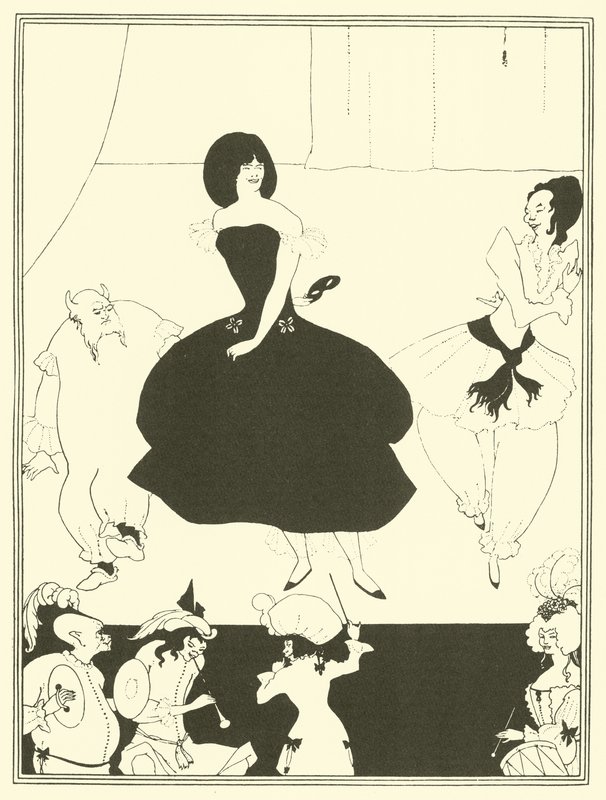 Komedieballet van marionetten (lithografie) door Aubrey (after) Beardsley