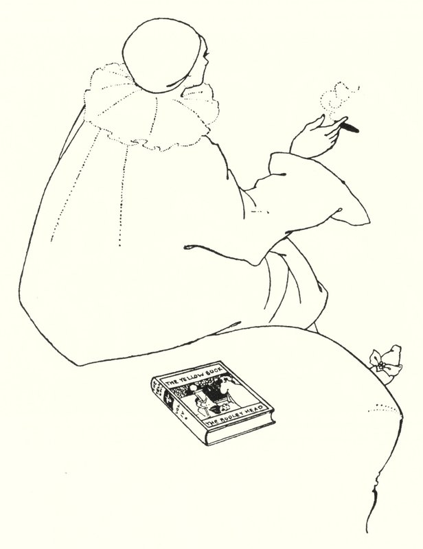 Ontwerp voor een uitnodigingskaart door Aubrey Beardsley