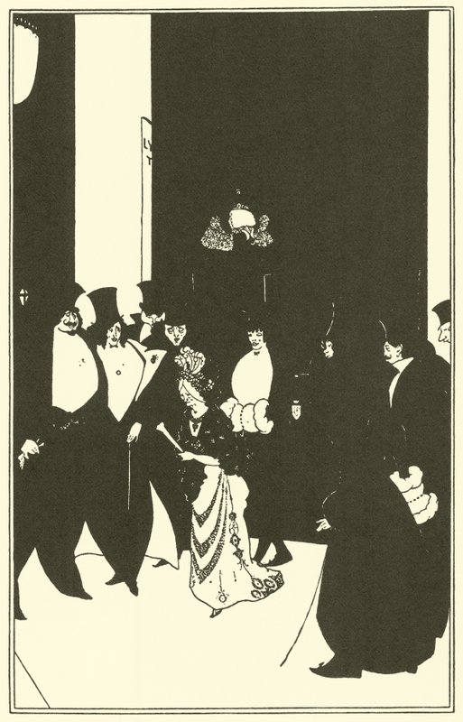 Lady Golds escorte door Aubrey Beardsley