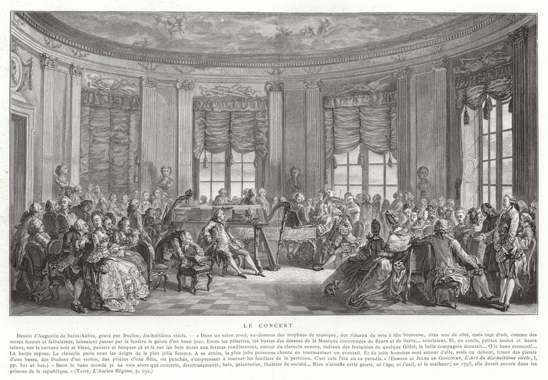 Het Concert door Augustin de Saint Aubin
