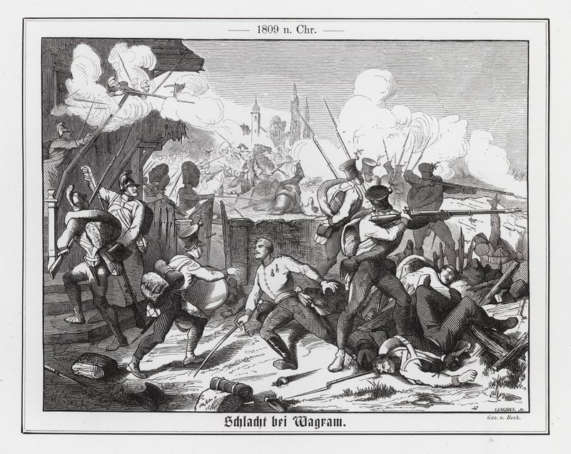 Slag bij Wagram door Augustus J. Beck