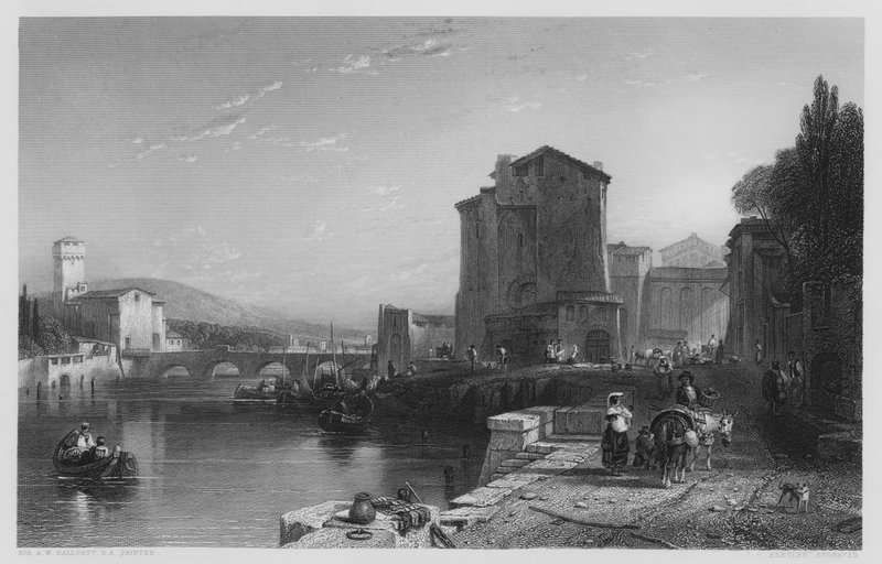 De Haven van Livorno, naar het schilderij in de Vernon Gallery (gravure) door Augustus Wall (after) Callcott