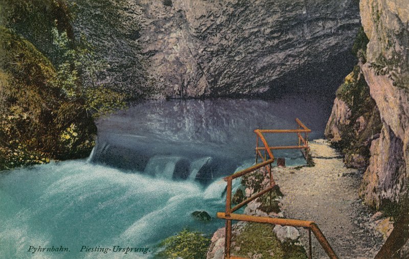Piesling-Ursprung waterval op de Pyhrnbahn route in Oostenrijk door Austrian Photographer