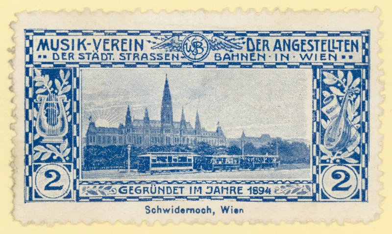 Tram voor het Stadhuis, Wenen door Austrian School