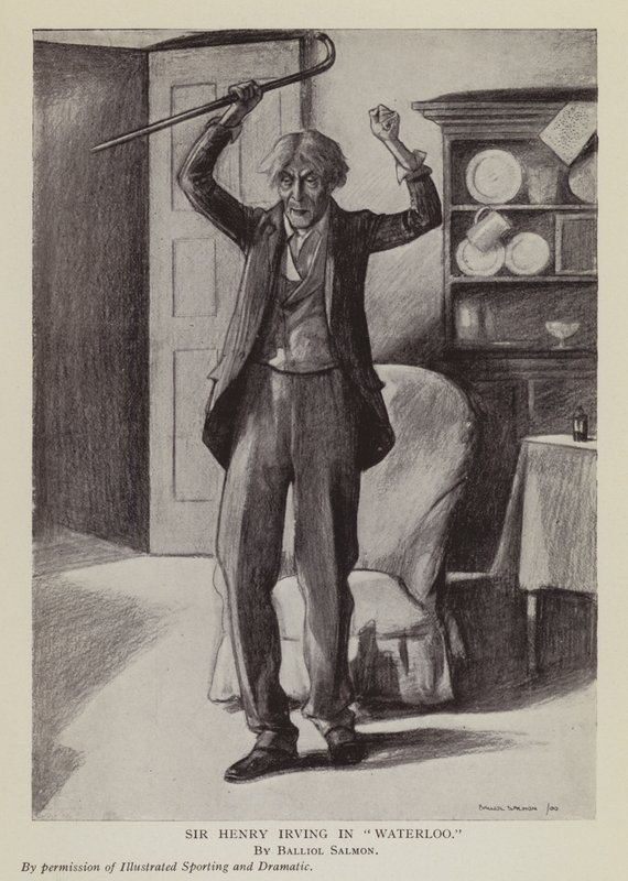 Engelse acteur Henry Irving in Arthur Conan Doyle