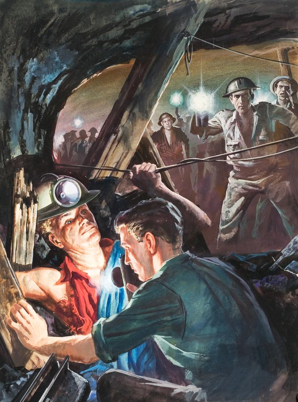 Dr. Andrew Manson (gouache op papier) door Barrie Linklater