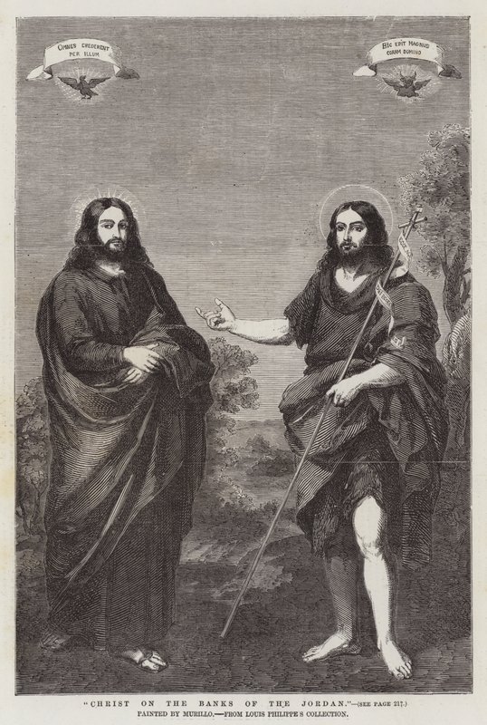 Christus aan de oevers van de Jordaan, uit de collectie van Louis Philippe door Bartolomé Esteban Murillo