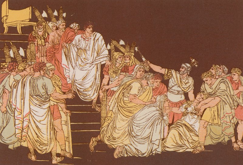 De dood van Virginia door Bartolomeo Pinelli