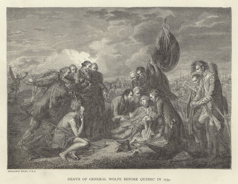 De dood van Generaal Wolfe voor Quebec in 1759 door Benjamin West