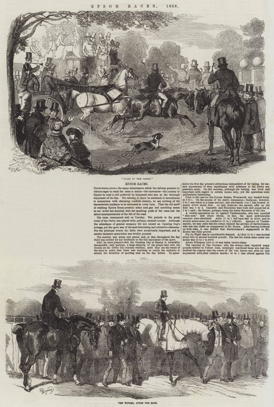 Epsom Races, 1856 door Benjamin Herring