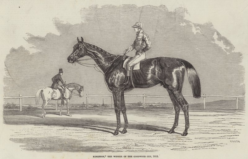 Kingston, de Winnaar van de Goodwood Cup, 1852 door Benjamin Herring