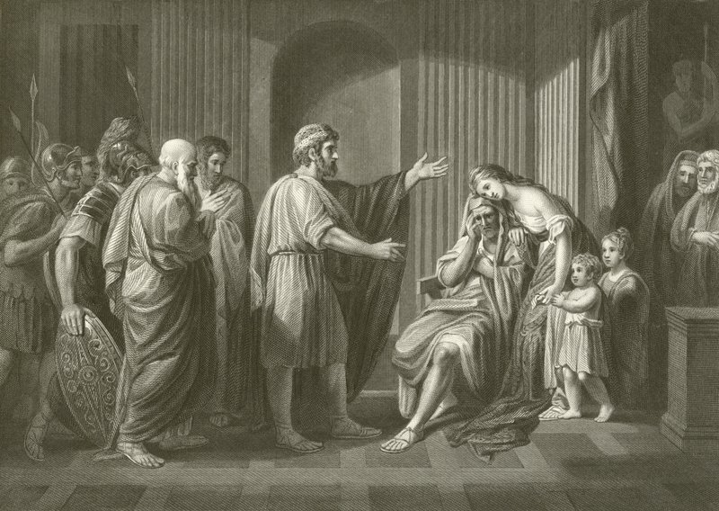 Verbanning van Cleombrotus door Benjamin West