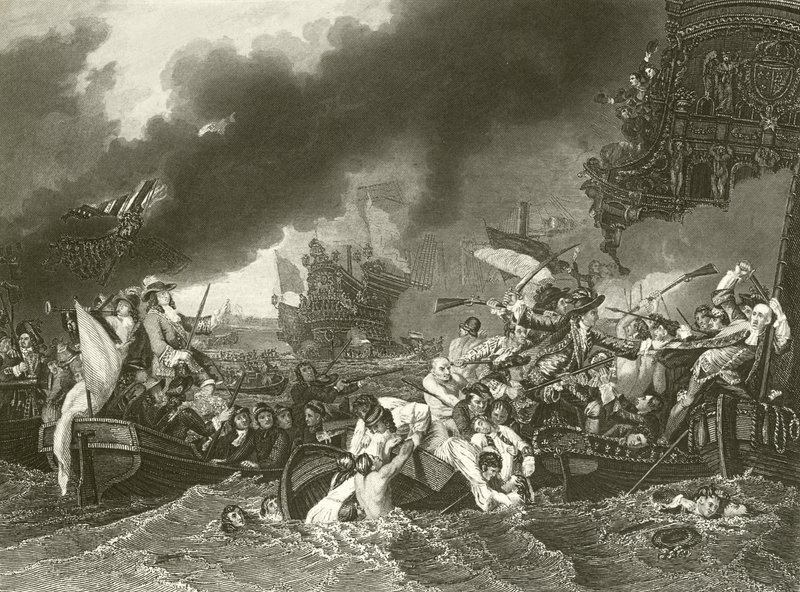De Slag bij La Hogue door Benjamin West