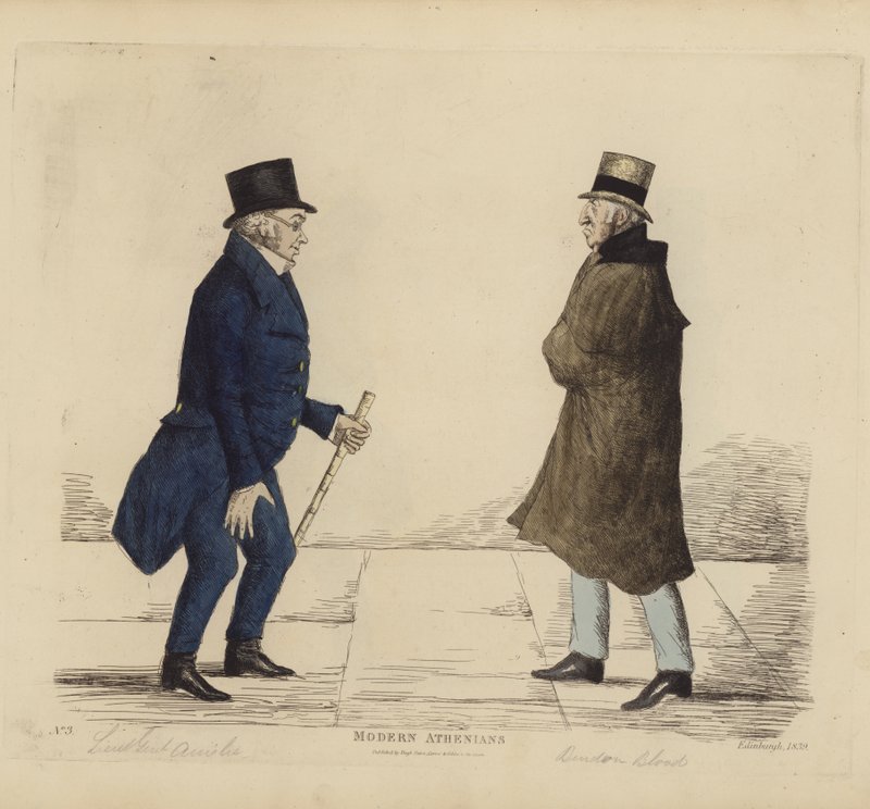 Beroemde Edinburghers, ook bekend als Moderne Atheners, luitenant-generaal George R Ainslie, Bindon Blood, Esq, van Cranacher door Benjamin William Crombie