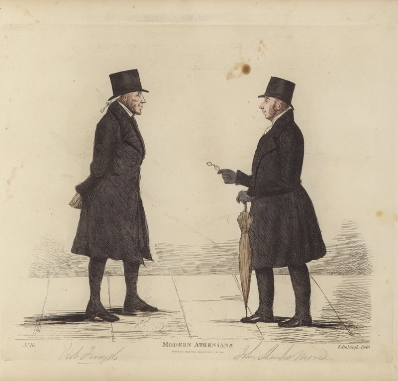 Eminente Edinburghers, ook bekend als Moderne Atheners, Robert Forsyth, Esq, Advocaat, John Shank More, Esq, LLD, Advocaat door Benjamin William Crombie