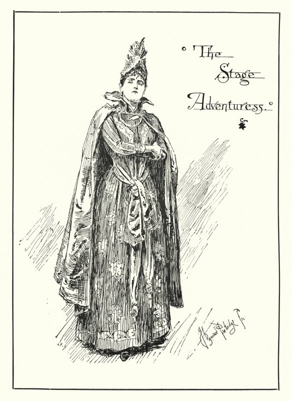 De toneelavonturierster (gravure) door Bernard (after) Partridge