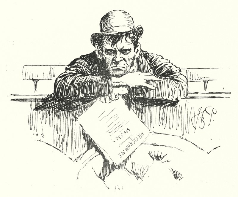 De serieuze student van het drama (gravure) door Bernard (after) Partridge