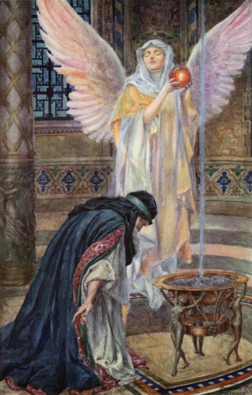 Scène uit Rabbi Ben Ezra door Bernard Partridge