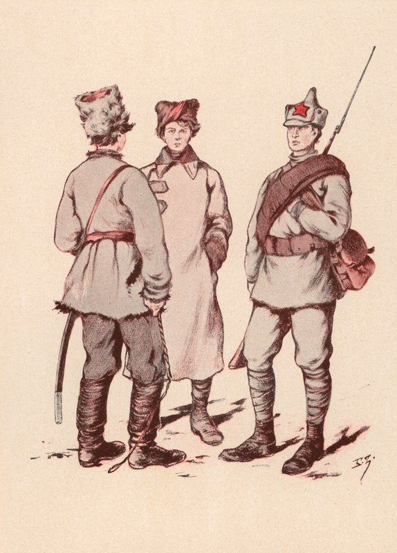 Soldaten van het Sovjet Rode Leger door Boris Vasilievich Zvorykin
