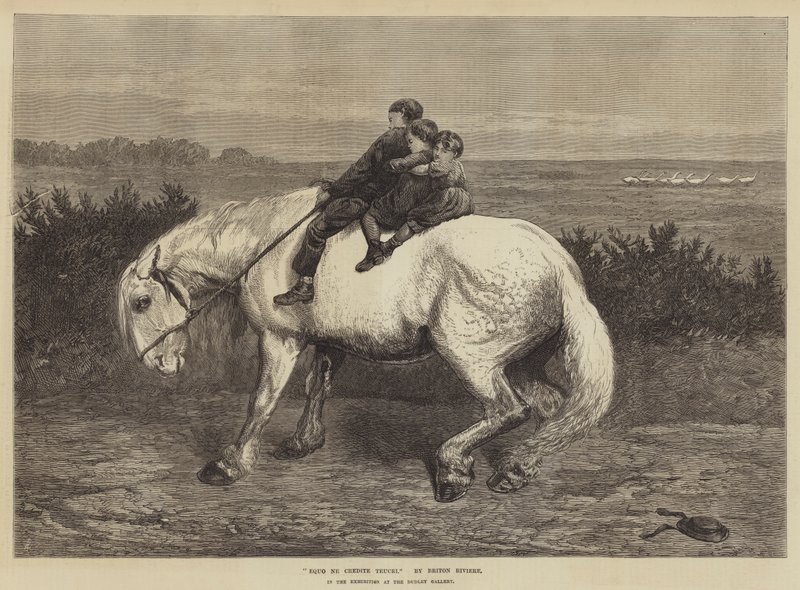 Equo ne Credite Teucri door Briton Riviere