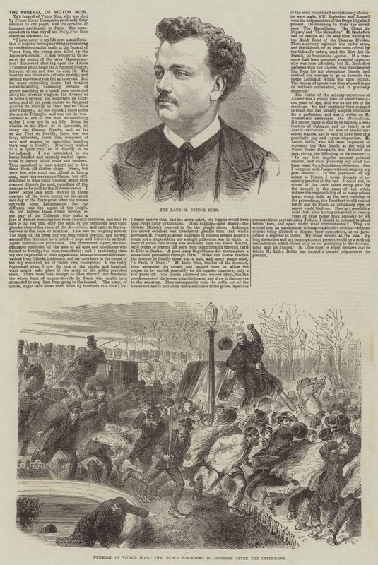 De begrafenis van Victor Noir door Burn Smeeton