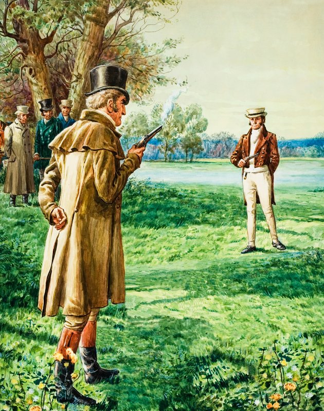 Het duel tussen de hertog van Wellington en Lord Winchelsea door C.L. Doughty