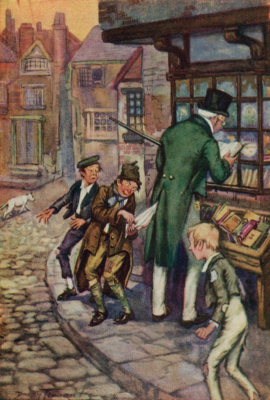 Illustratie voor Oliver Twist door Charles Dickens door C. Dudley (after) Tennant