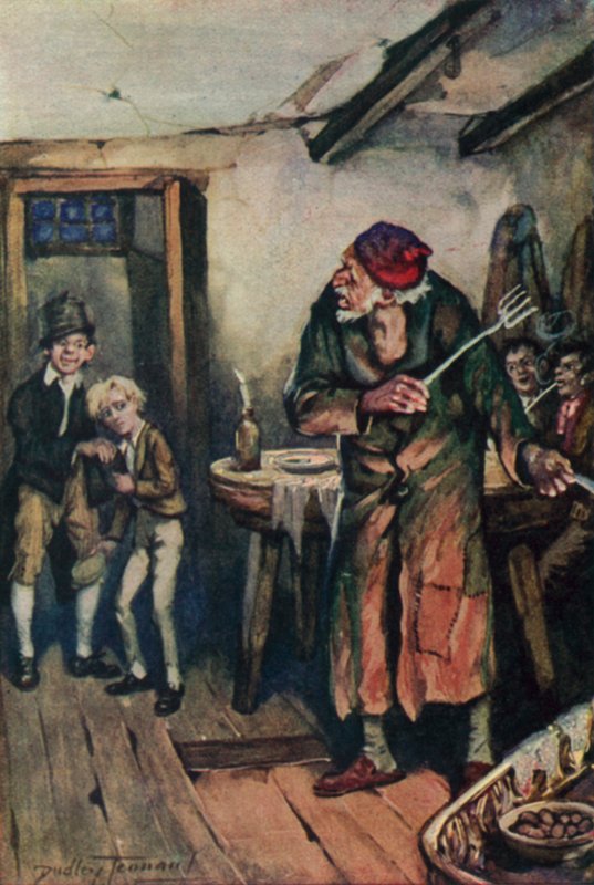 Illustratie voor Oliver Twist door Charles Dickens door C. Dudley (after) Tennant
