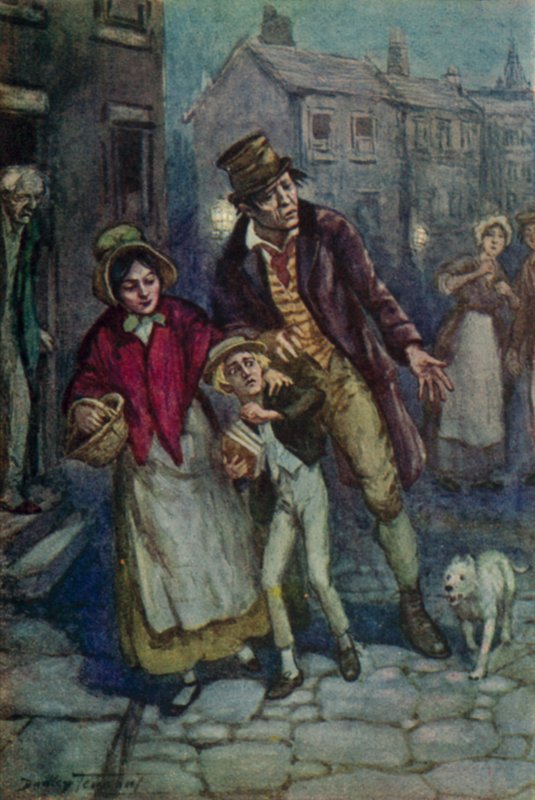 Illustratie voor Oliver Twist door Charles Dickens door C. Dudley (after) Tennant