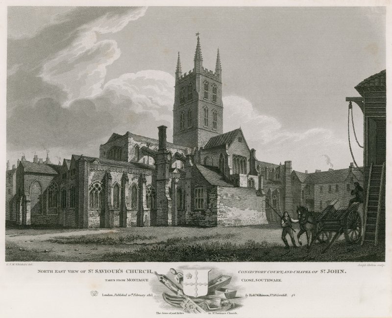 Noordoostelijk uitzicht op de St Saviour