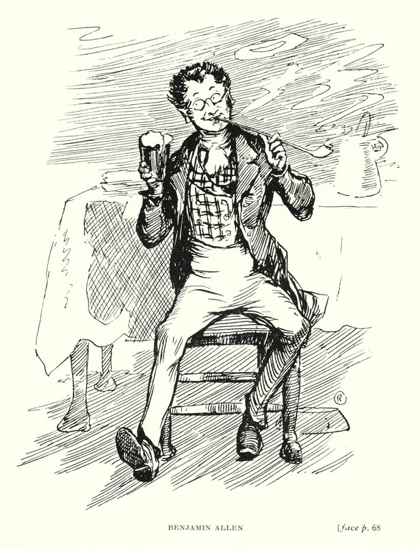 Dickens personage: Benjamin Allen (litho) door Captain Edward Henry Handley Read