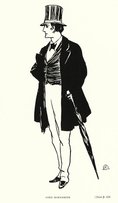 Dickens personage: John Rokesmith (litho) door Captain Edward Henry Handley Read