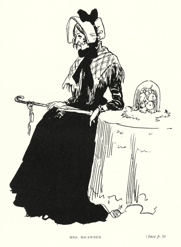 Dickens personage: Mrs Micawber door Captain Edward Henry Handley Read
