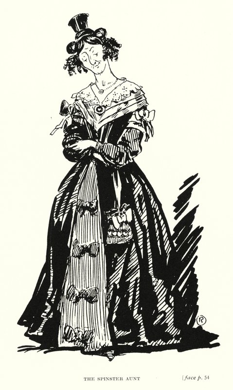 Dickens personage: De Ongetrouwde Tante door Captain Edward Henry Handley Read