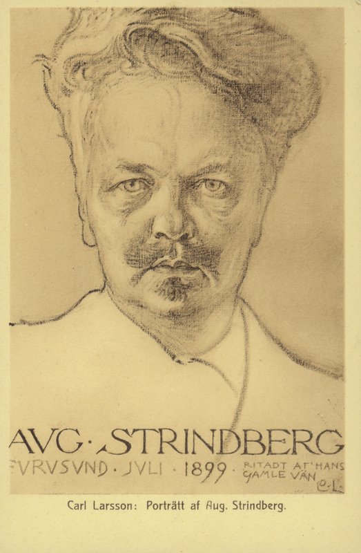 August Strindberg (1849-1912), Zweedse toneelschrijver, romanschrijver, dichter en kunstenaar, 1899 door Carl Larsson