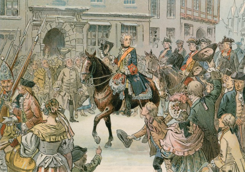 Frederik de Grote (1712-1786) verovert de stad Wroclaw in 1741 door Carl Rohling