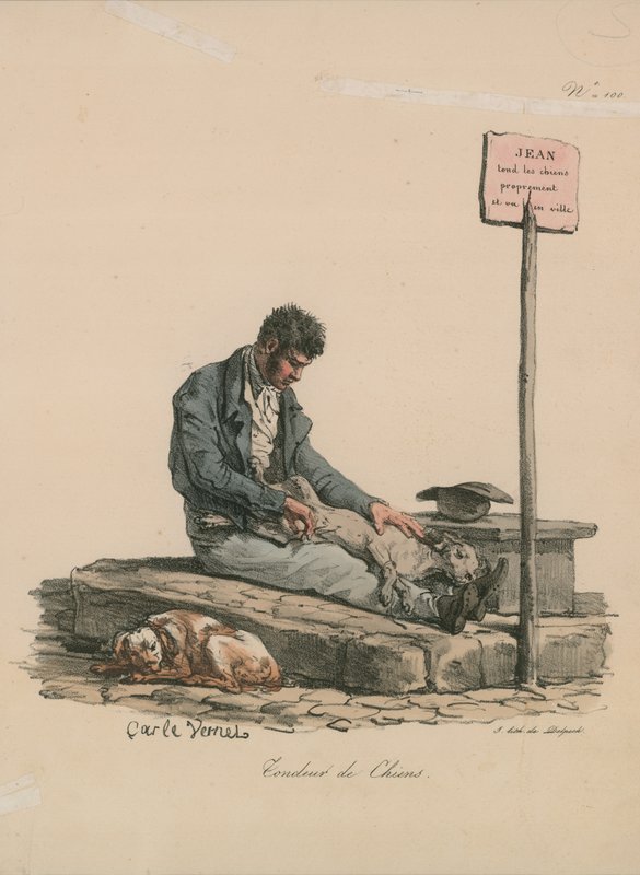 Tondeur de Chiens door Carle Vernet