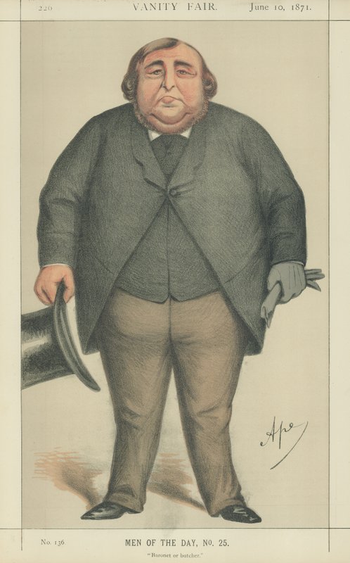 Arthur Orton, die beweert Sir Roger Tichborne te zijn door Carlo Pellegrini
