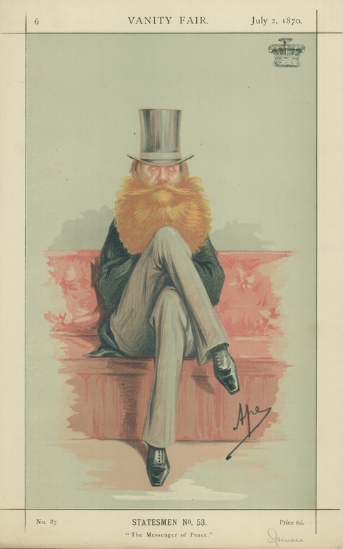 Earl Spencer, De Boodschapper van Vrede, 2 juli 1870, Vanity Fair cartoon door Carlo Pellegrini