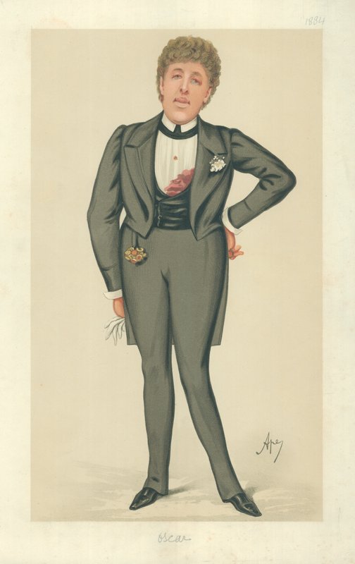Meneer Oscar Wilde, Oscar, 24 mei 1884, Vanity Fair cartoon door Carlo Pellegrini