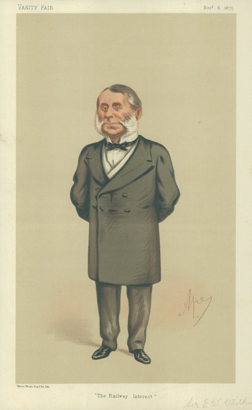 Sir Edward William Watkin, Het Spoorwegbelang, 6 november 1875, Vanity Fair cartoon door Carlo Pellegrini