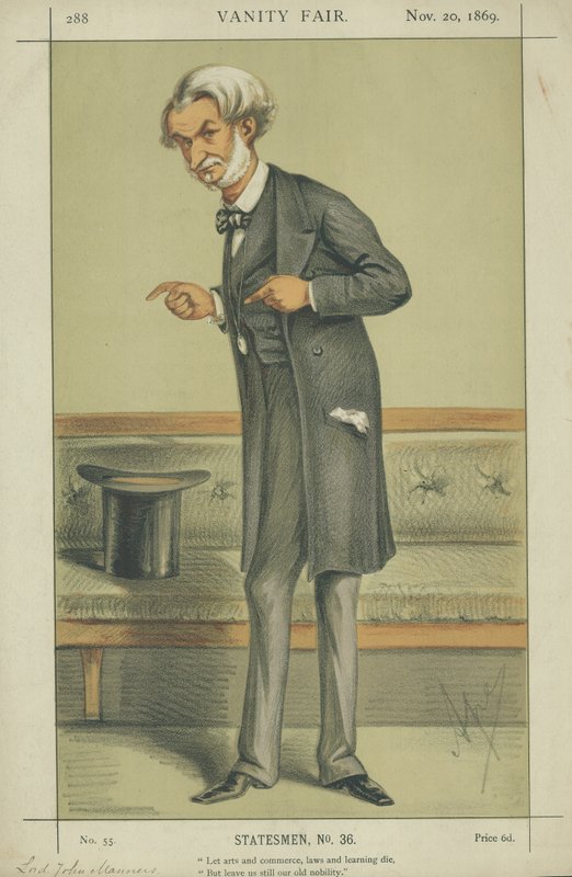 De zeer eerwaarde Lord John J R Manners door Carlo Pellegrini