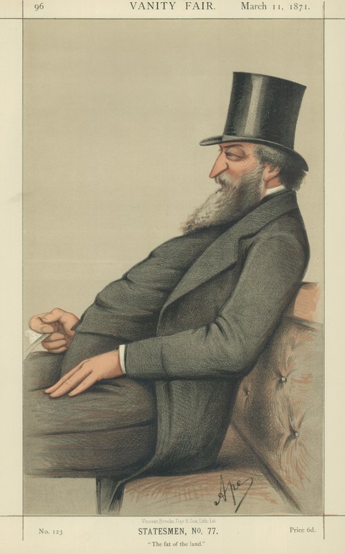 De zeer eerbiedwaardige George Ward Hunt (kleur litho) door Carlo Pellegrini