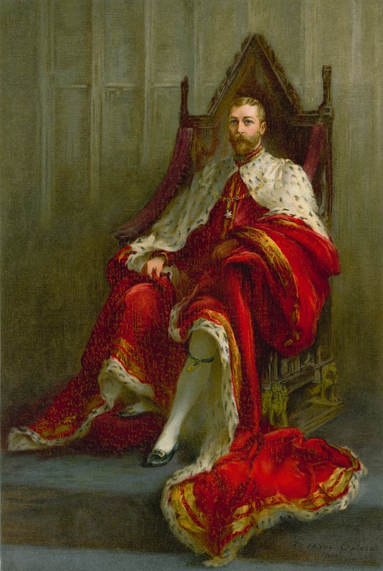 Koning George V, in het jaar van zijn kroning door Catherine Ouless