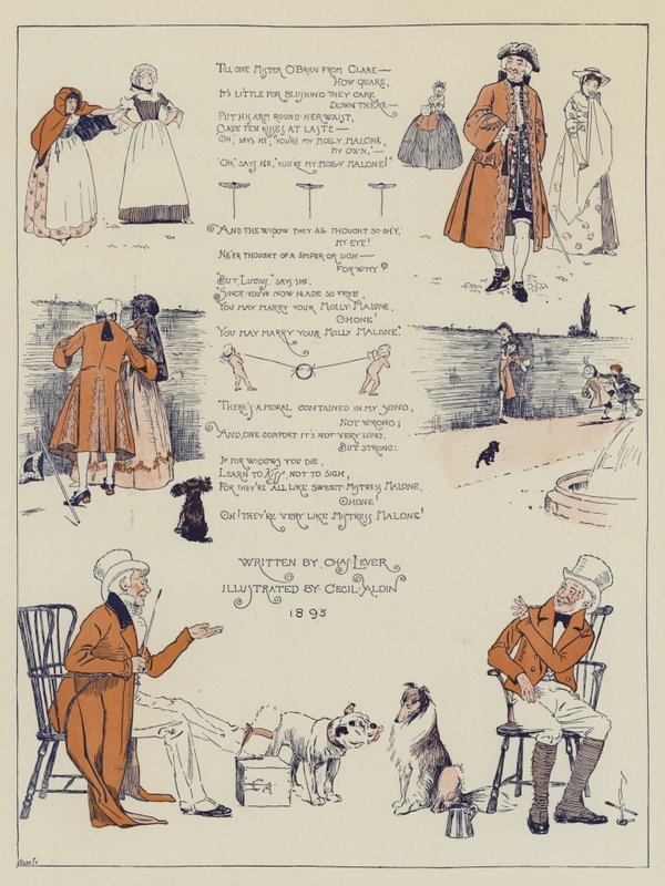 De weduwe Malone, door Charles Lever door Cecil Charles Windsor Aldin
